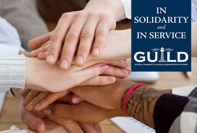 Picture.  In Solidarity and In Service. Guild. Suffolk Community College Administrative Officers.